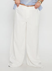 Pedra Wide Leg Pant White Curve