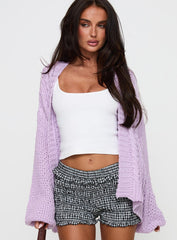 Abner Cable Cardigan Lilac
