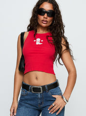 Boot Scootin Graphic Tank Top Red