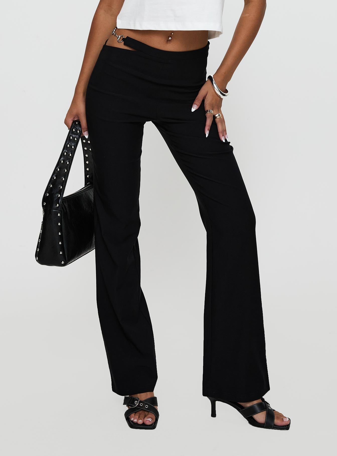 Eyes On You Flare Pants Black