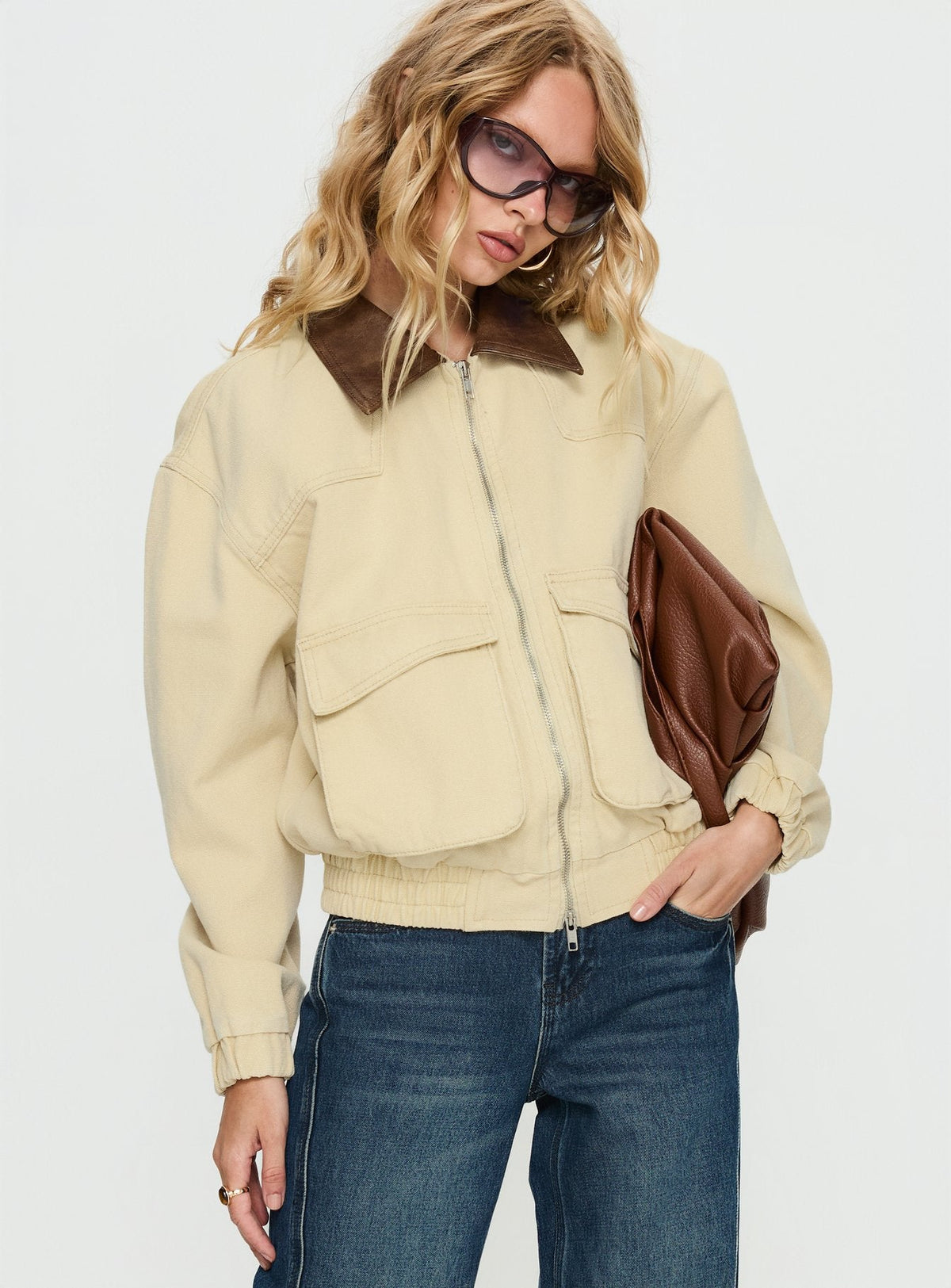 Sancia Bomber Jacket Beige