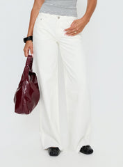 Darla Low Rise Straight Leg Jean White