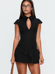 Kennya Keyhole Cutout Playsuit Black