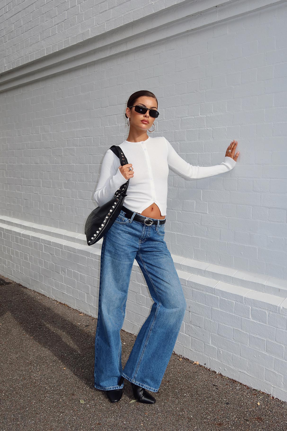 Serenitia Mid Rise Straight Leg Jeans Mid Blue Wash Tall