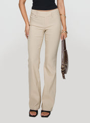 Kinkirk Flared Pants Taupe Petite