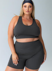 Conquer Activewear Shorts Grey Curve