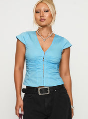 Indulgence Corset Top Blue
