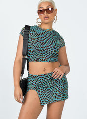 Bold Move Mini Skirt Blue Multi