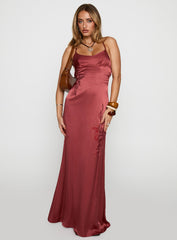 Catch You Up Beaded Maxi Dress Red