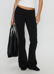 Simki Jersey Flare Pants Black