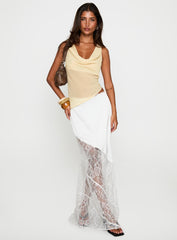 Castelli Lace Maxi Skirt White