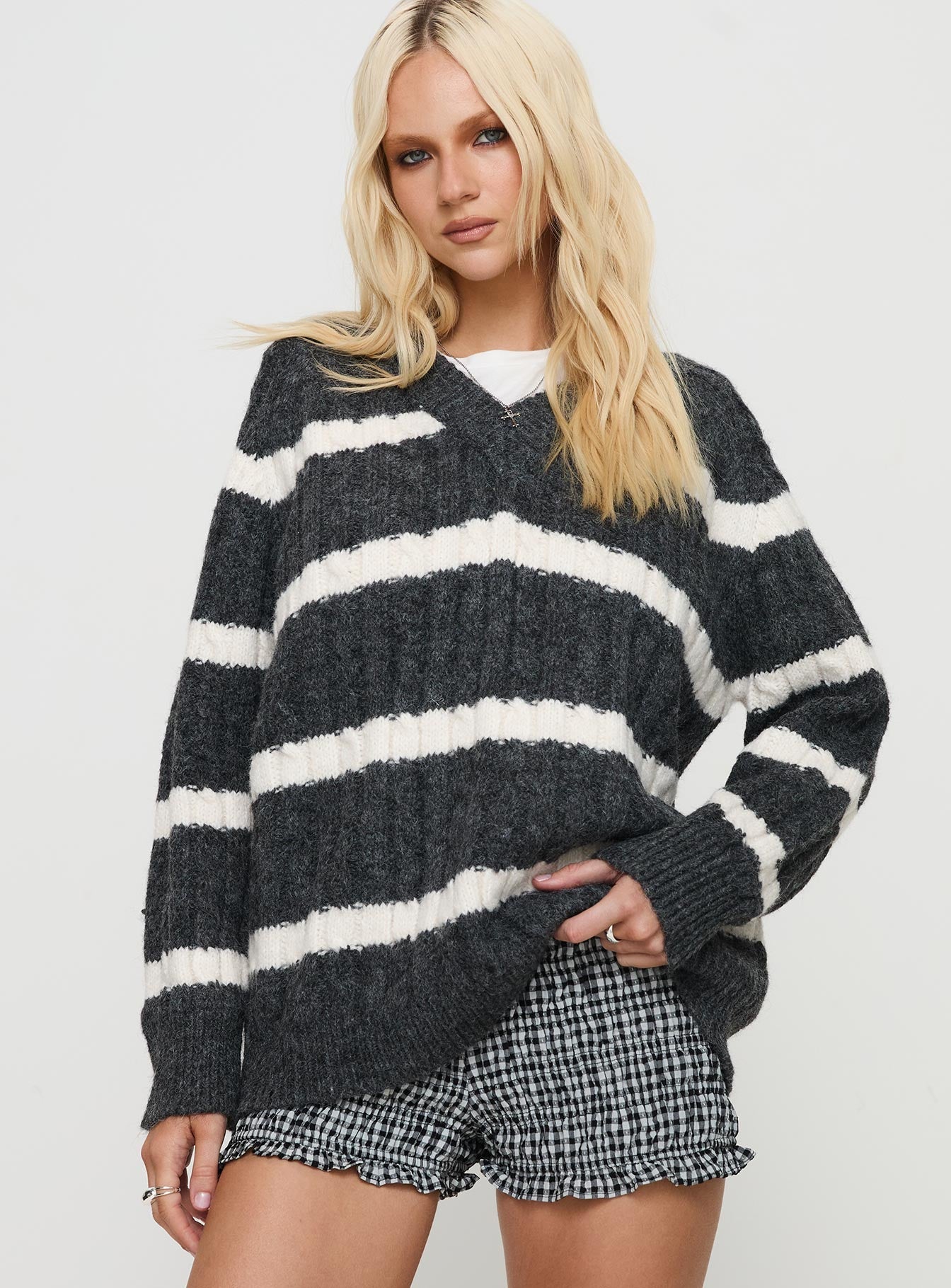 Percivill Knit Sweater Grey / Cream