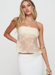 Quinnie Strapless Top Cream