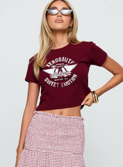 Aerosmith Vintage Graphic Top Burgundy