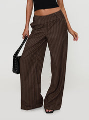 Cedars Low Rise Pant Brown Stripe