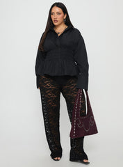 Peru Lace Pants Black Curve