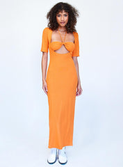 Field Of Dreams Maxi Dress Orange