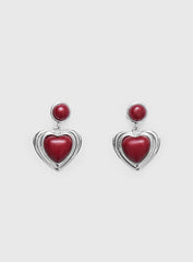Blanchette Earrings Silver / Red