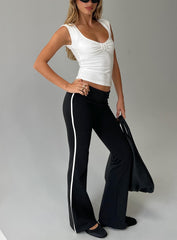 Simki Jersey Flare Pants Black