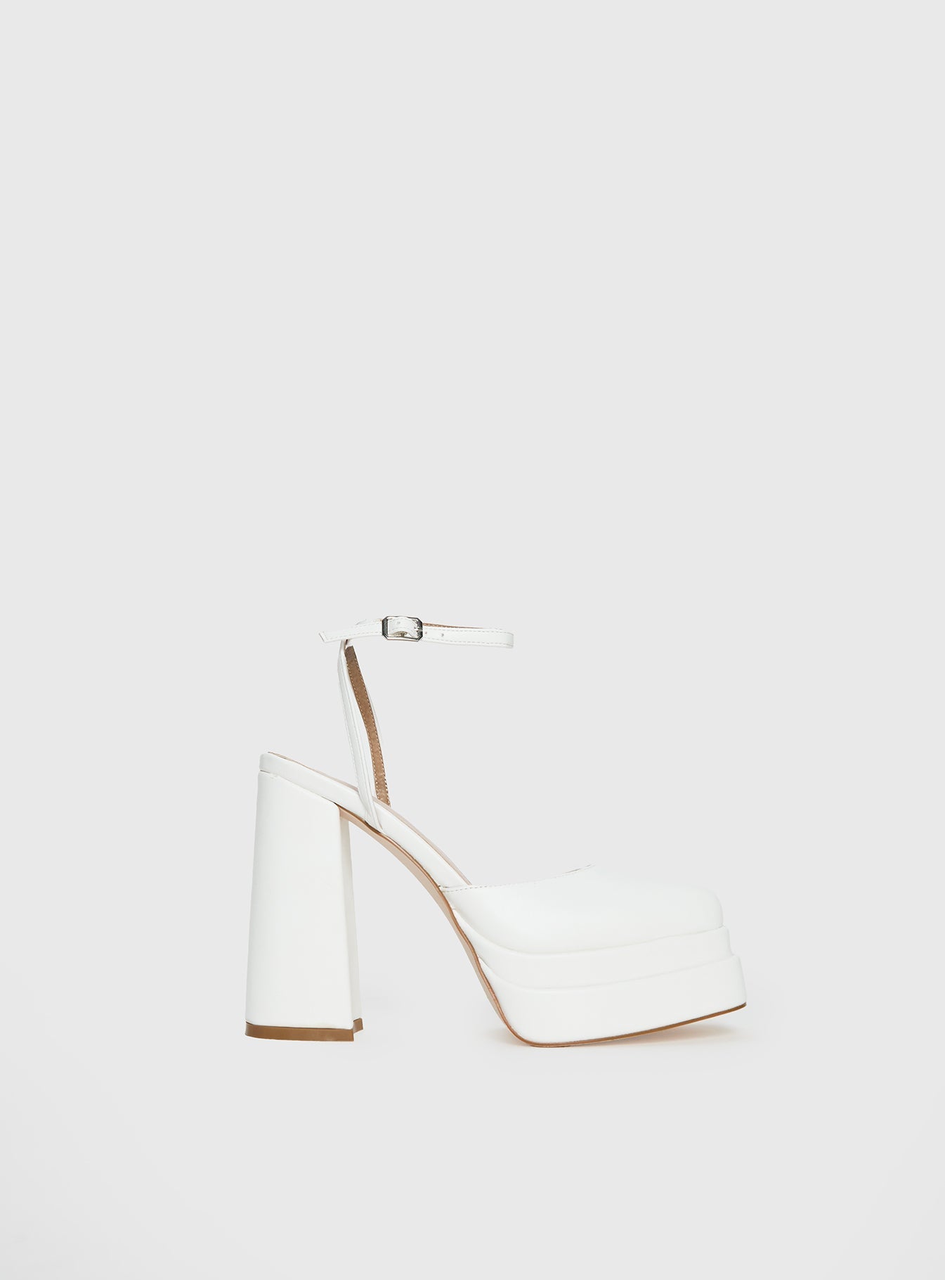 Alto Platform Heels Matte White
