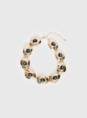 Donella Chunky Stone Necklace Gold