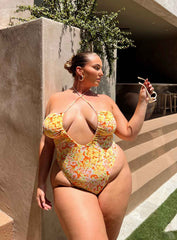 Fern One Piece Yellow Multi Curve