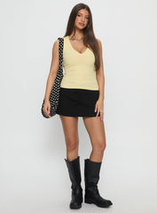 Baseline V Neck Rib Tank Top Yellow