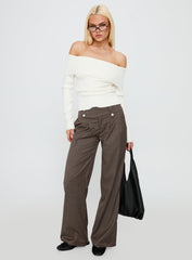 Briellea Thick Waistband Pant Pinstripe