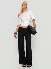 Pedra Wide Leg Pant Black
