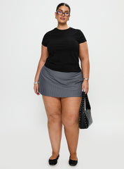 Can't Sleep Skort Charcoal Stripe Curve