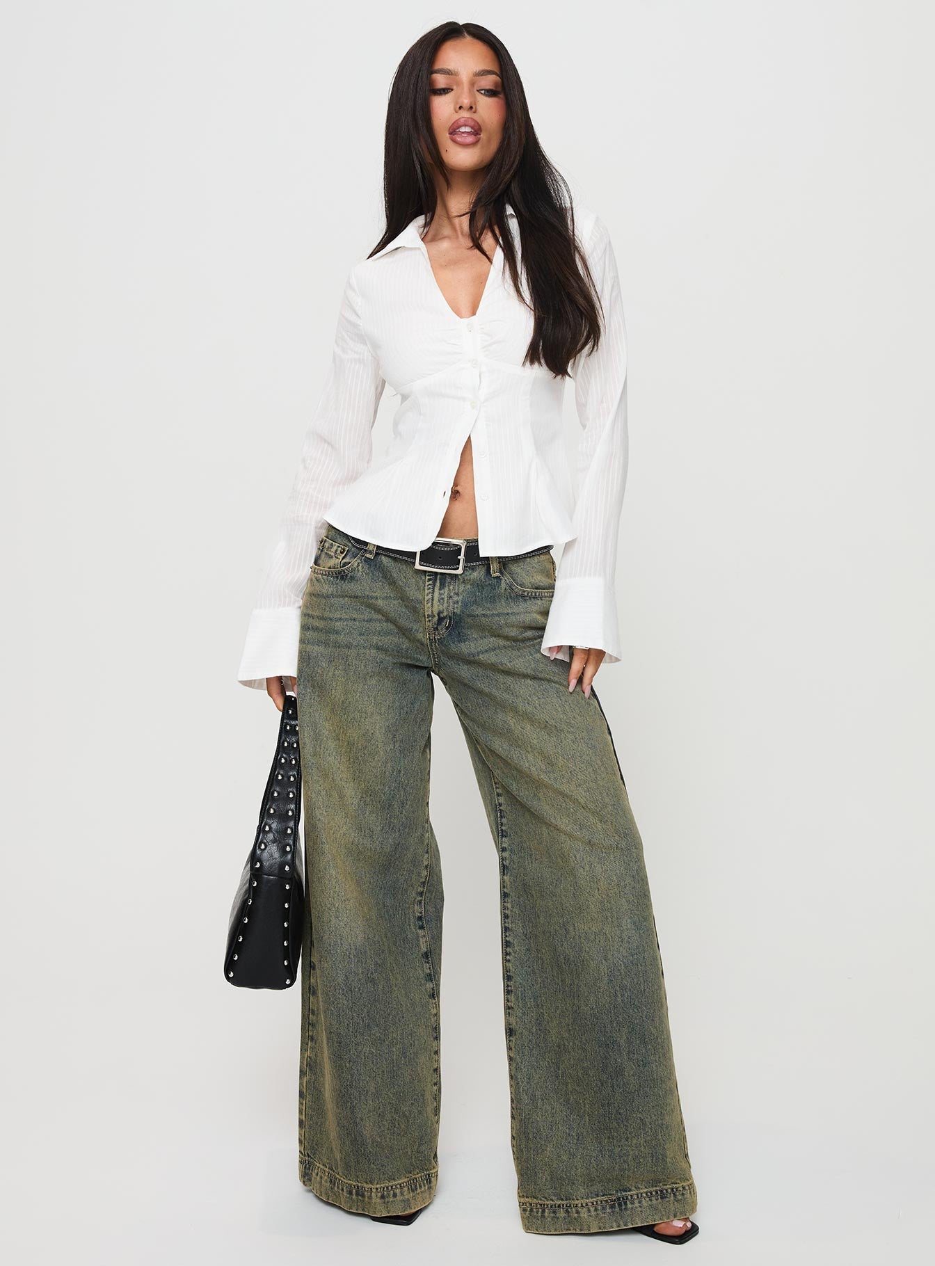 Elowenn Long Sleeve Top White