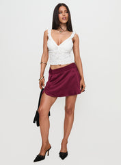 For Me Mini Skirt Burgundy