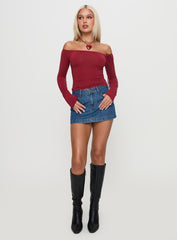 Nicolina Low Rise Denim Mini Skirt Light Wash Tall