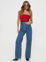 Zephee High Rise Wide Leg Jeans Light Wash Tall