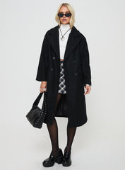 Inferno Longline Coat Black