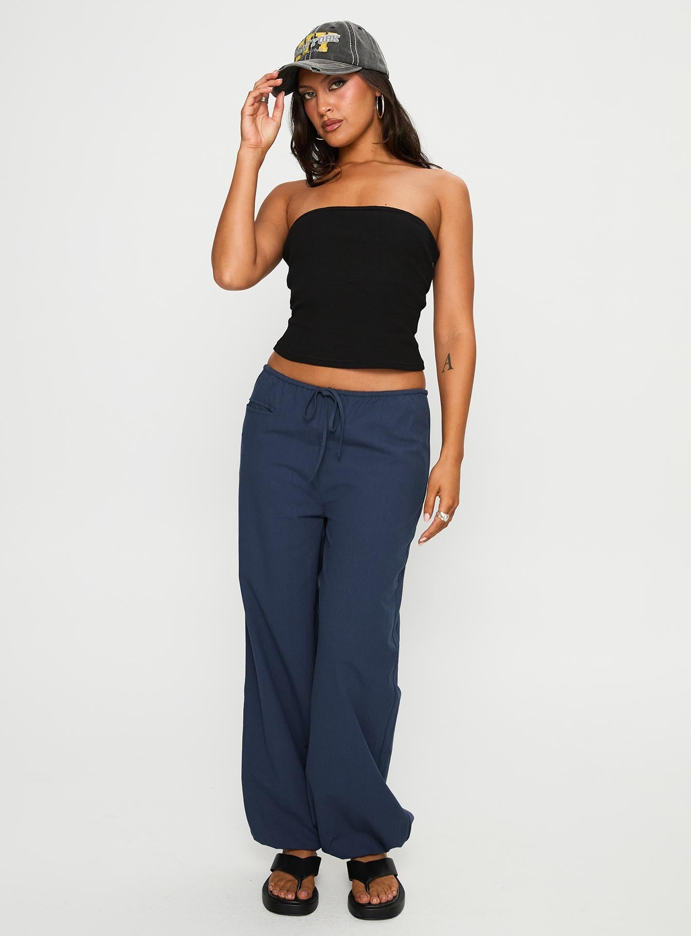 Zodie Low Waist Pants Navy