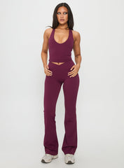 Sunday Session Active Flare Leg Pant Plum