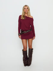 Kaitlinn Ruched Long Sleeve Playsuit Red