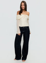 Colettie Long Sleeve Top Cream