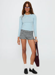 Baby Cupid Long Sleeve Graphic Top Washed Blue