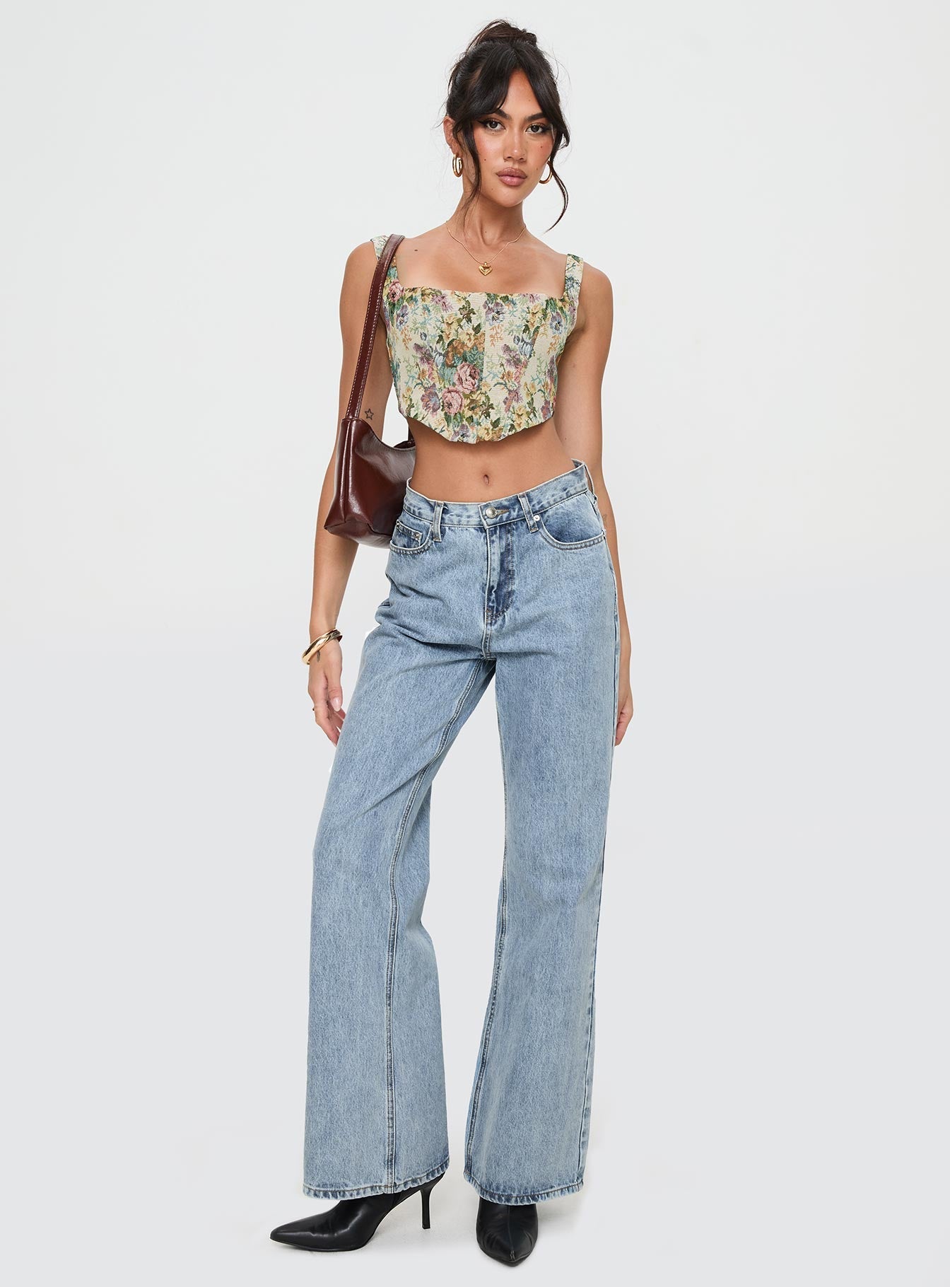 Tender Heart Corset Top Multi