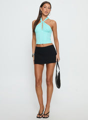 Keileigh Tie Neck Top Blue