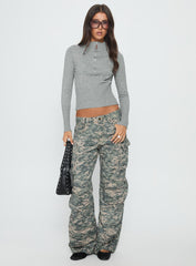 Sweetness Low Rise Straight Leg Jeans Digital Camo