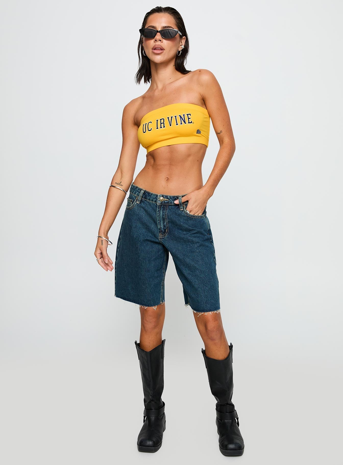 UC Irvine Bandeau Top Gold