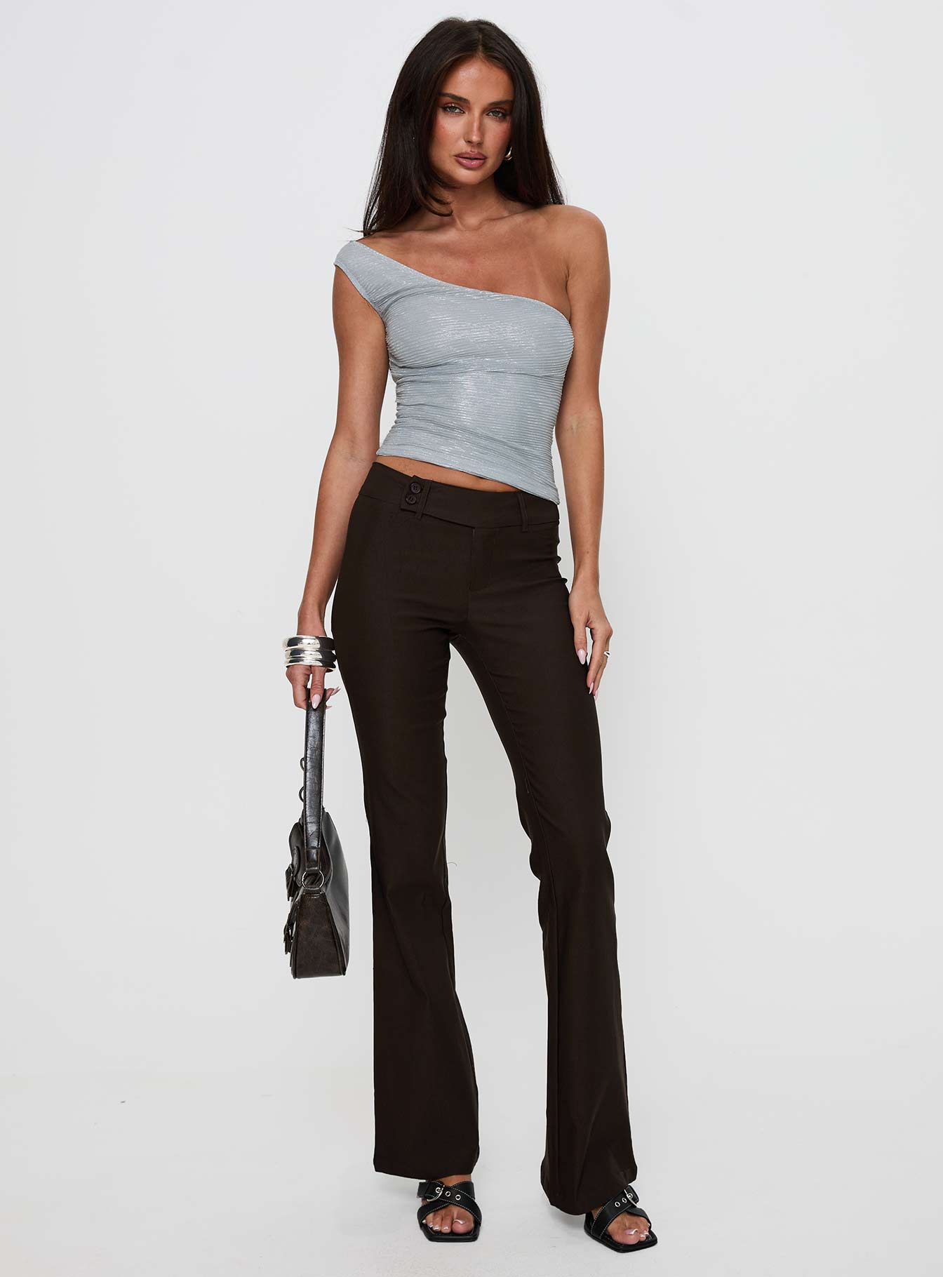 Kinkirk Flared Pants Chocolate Tall