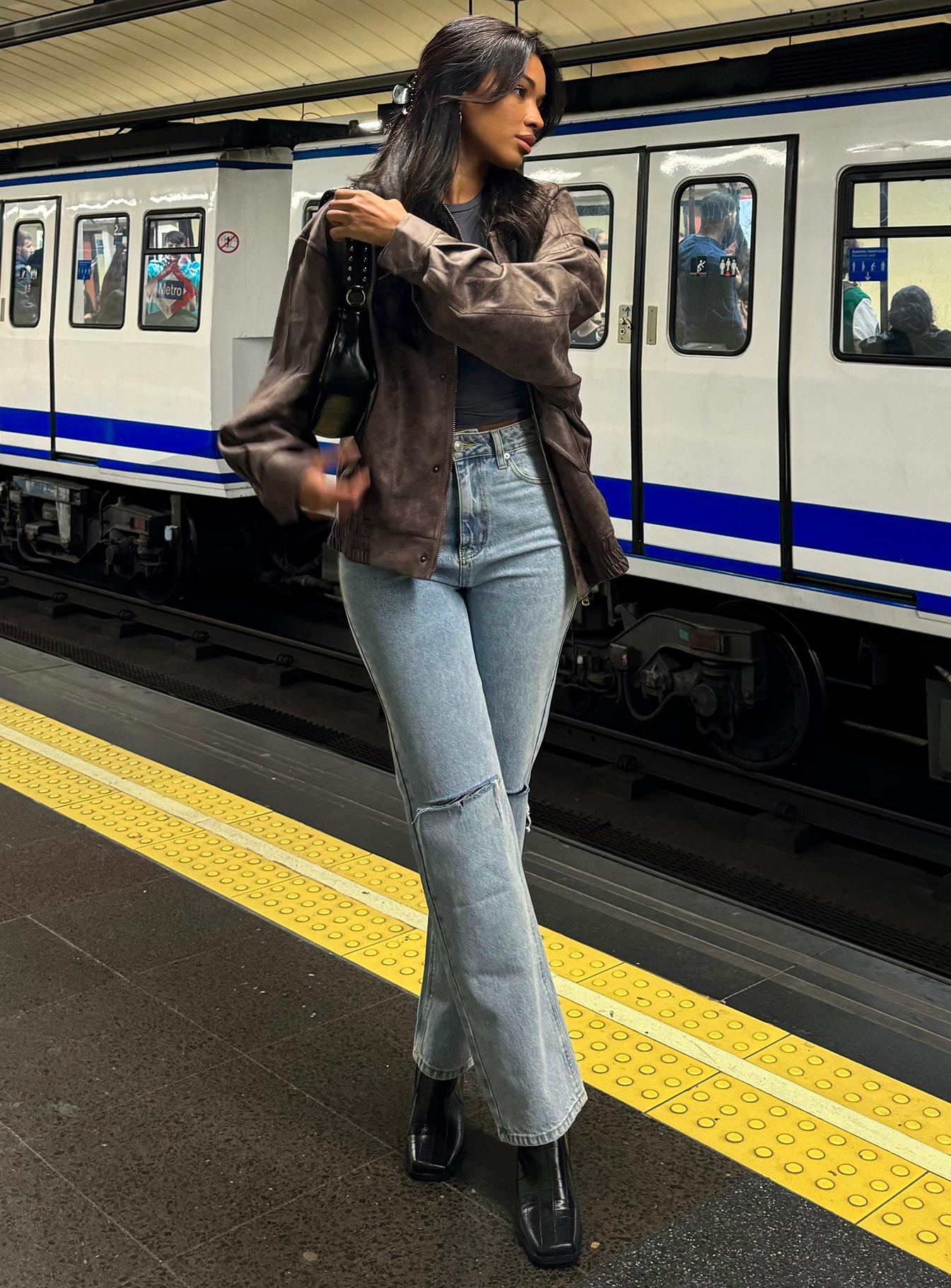 Holland High Rise Straight Leg Jeans Denim