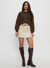 Hadly Knit Cardigan Brown