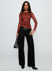 West End Girl Mid Rise Straight Leg Jeans Washed Black