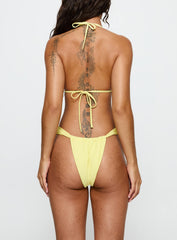 A Good Time Triangle Bikini Top Yellow