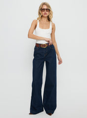 Goldie High Rise Wide Leg Jeans Indigo